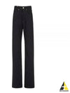 Jacquard Logo Monogram Cotton Straight Pants Dark Blue - FENDI - BALAAN 2