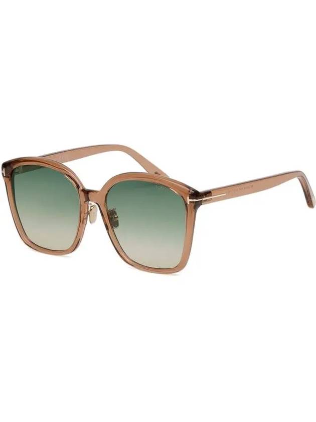 Sunglasses TF1054K 45P Transparent Brown Overfit Horn rimmed Square Asian Fit - TOM FORD - BALAAN 7