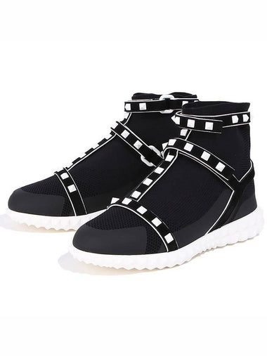 S Rockstud High Top Sneakers PW2S0F81 FTI 0VP - VALENTINO - BALAAN 1