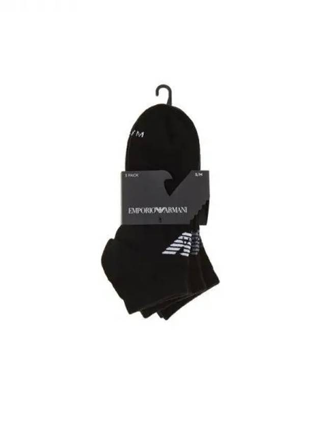 UNDERWEAR Men s Eagle Logo Sneakers Socks 3PACK Black 271773 - EMPORIO ARMANI - BALAAN 1