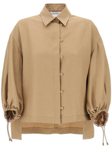 maxi linen and silk rodeo shirt - MAX MARA - BALAAN 1