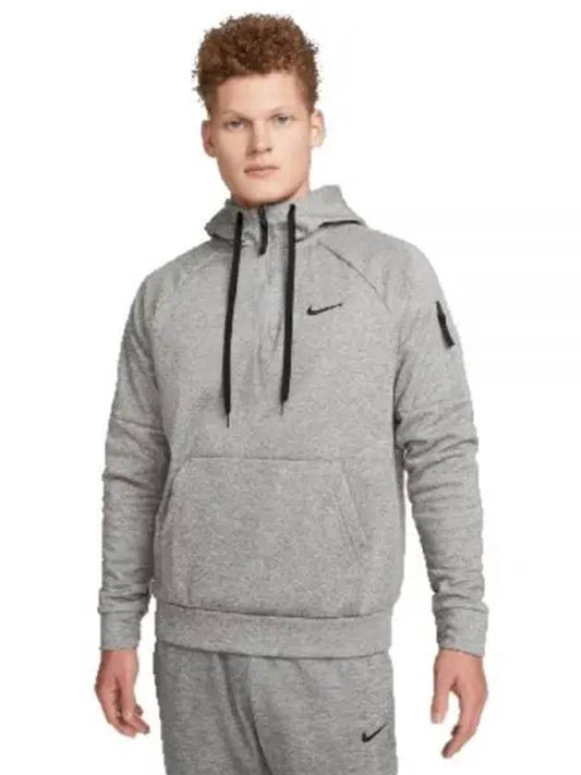 Golf Therma-Fit Fitness 1/4 Zip Hoodie Grey - NIKE - BALAAN 2