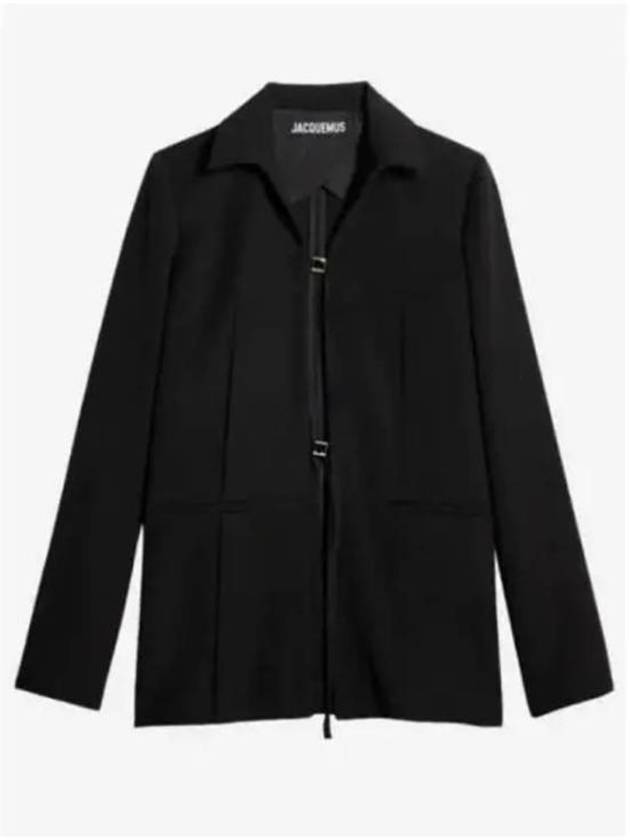 La Veste Amaro Long Strap Jacket Black - JACQUEMUS - BALAAN 2