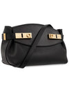 Hug Small Cross Bag Black - SALVATORE FERRAGAMO - BALAAN 5