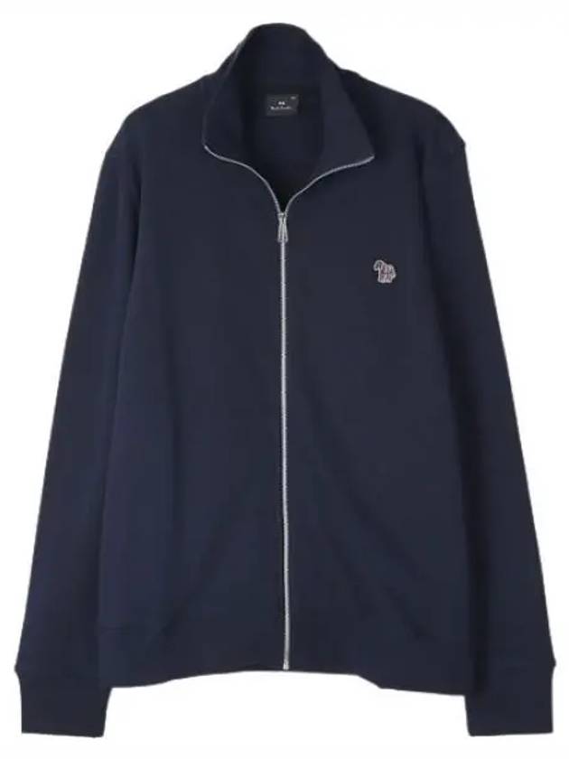 Zebra Logo Cotton Zip-up Jacket Navy - PAUL SMITH - BALAAN 2