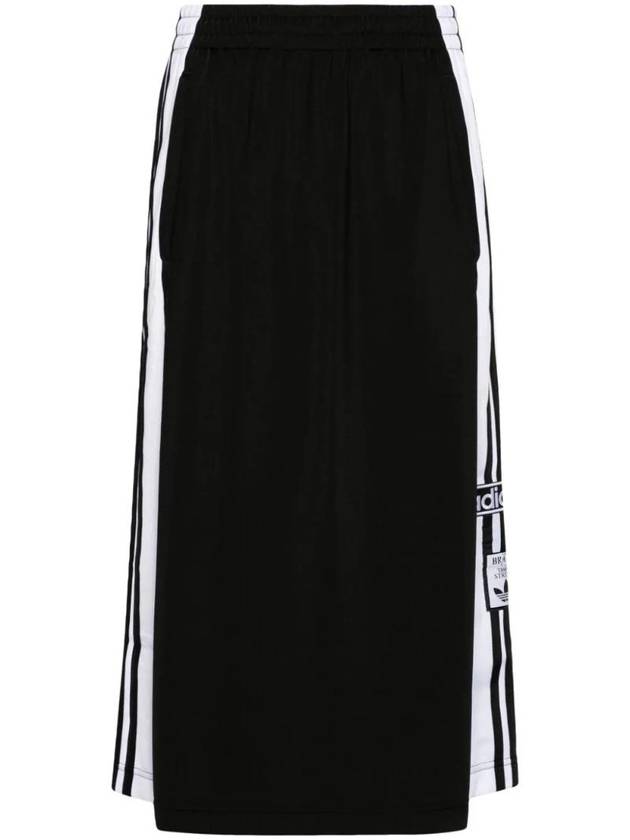 Adibreak 3 Stripe Midi A-Line Skirt Black - ADIDAS - BALAAN 1