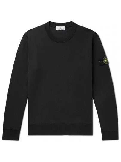 Men's Wappen Patch Sweatshirt Black - STONE ISLAND - BALAAN 2