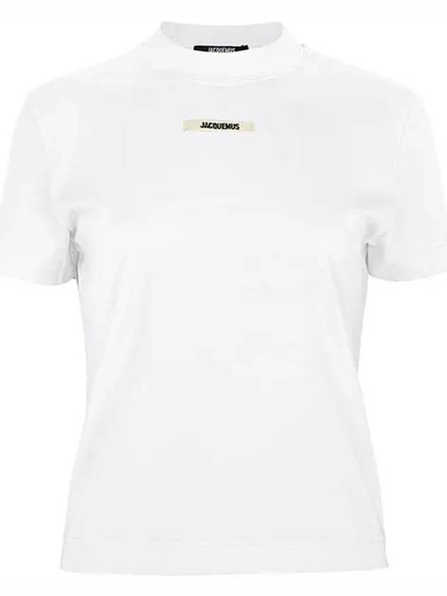 Le Gros Grain Short Sleeve T-Shirt White - JACQUEMUS - BALAAN 5