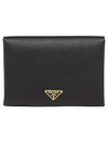 Saffiano Document Clutch Bag Black - PRADA - BALAAN 1