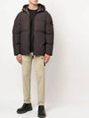 Naslan Light Watro Down Hooded Padding Dark Grey - STONE ISLAND - BALAAN 4