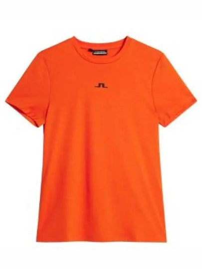 Ada Short Sleeve T-Shirt Tangerine Tango - J.LINDEBERG - BALAAN 2