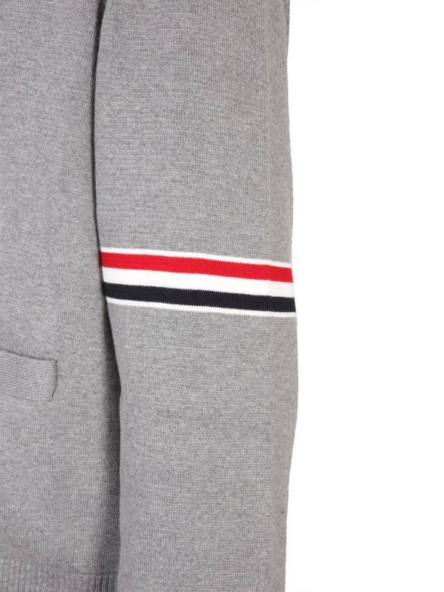 Milano Stitch Sprite Armband Cotton V-neck Cardigan Light Grey - THOM BROWNE - BALAAN 7