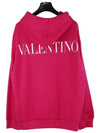 MF22L 8GW Q0F logo hooded sweatshirt pink - VALENTINO - BALAAN 4