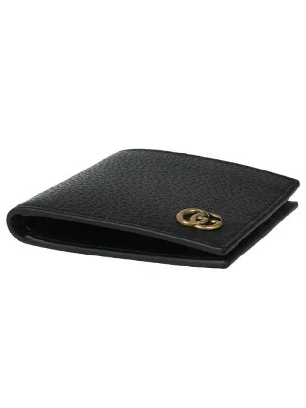 GG Marmont Leather Bi Fold Wallet Black Gold - GUCCI - BALAAN 6