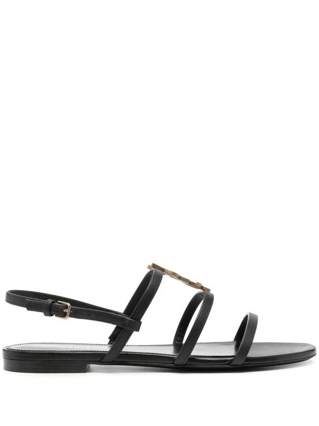 Saint Laurent Cassandra Flat Sandals Shoes - SAINT LAURENT - BALAAN 1