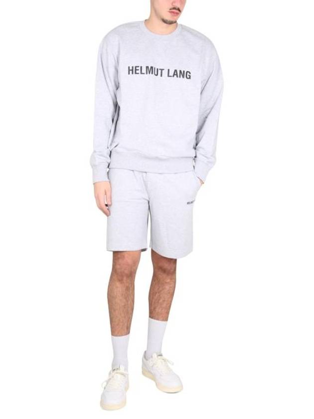 Core Crew Neck Logo Sweatshirt Grey - HELMUT LANG - BALAAN 3