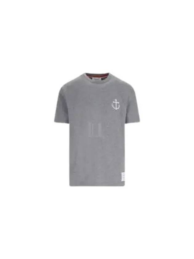 Midweight Jersey Anchor Short Sleeve T-Shirt Light Grey - THOM BROWNE - BALAAN 2