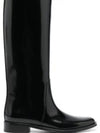 Hunt Leather Long Boots Black - SAINT LAURENT - BALAAN 2
