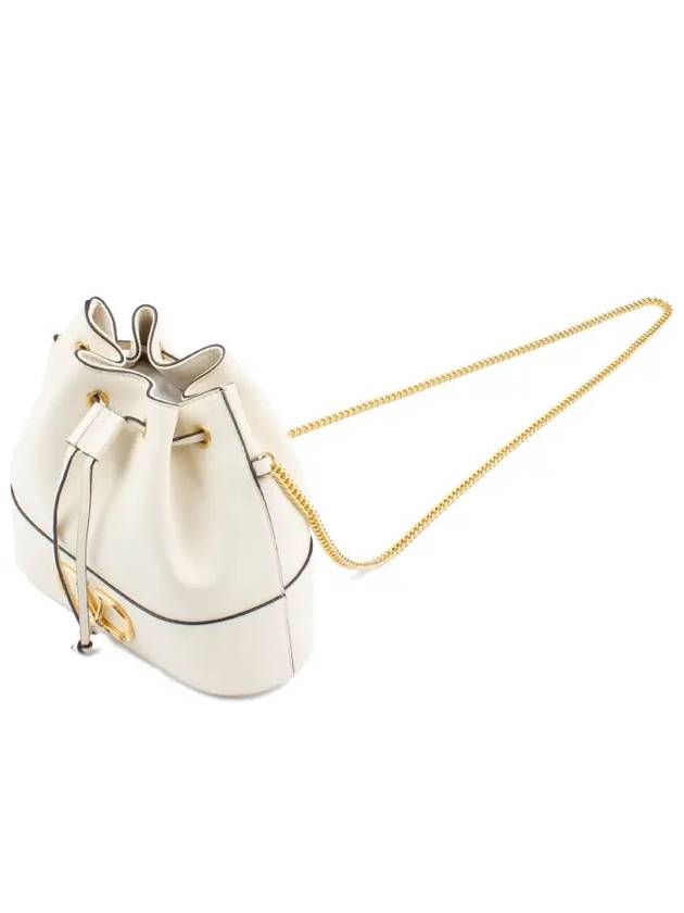 V Logo Signature Small Bucket Bag Light Ivory - VALENTINO - BALAAN 5