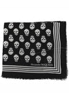 Men's Skull Print Bike Scarf Black - ALEXANDER MCQUEEN - BALAAN 1