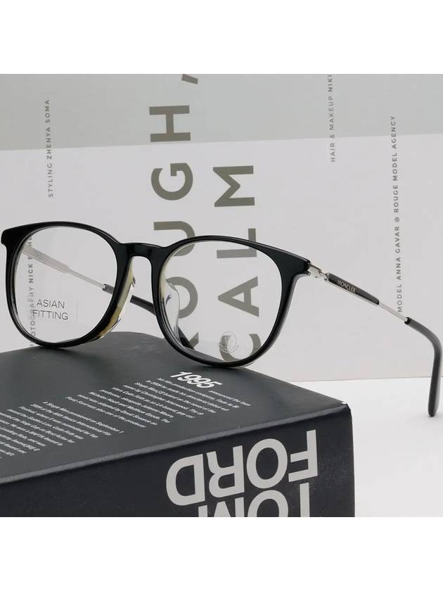 Eyewear Round Eyeglasses Black - MONCLER - BALAAN 3