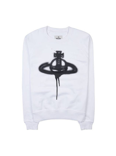 Spray ORB Raglan Sweatshirt White - VIVIENNE WESTWOOD - BALAAN 1