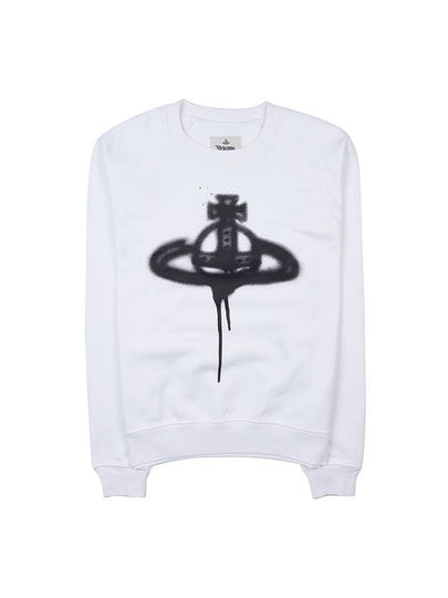 Spray ORB Raglan Sweatshirt White - VIVIENNE WESTWOOD - BALAAN 2