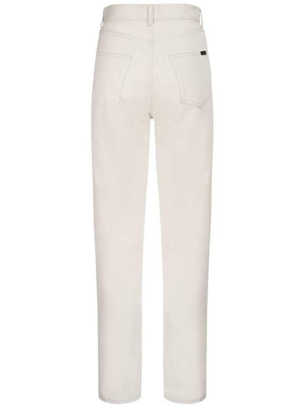 Slim Fit Denim Jeans Chalk White - SAINT LAURENT - BALAAN 4