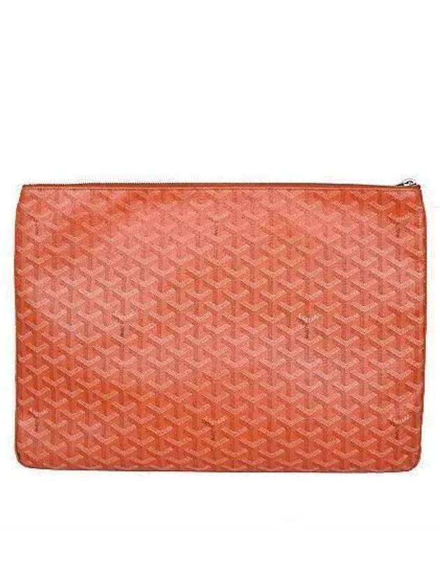 PVC special orange color Sena GM clutch bag - GOYARD - BALAAN 3