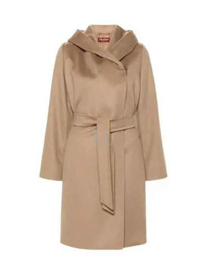 New Mang Hooded Wool Single Coat Camel - MAX MARA - BALAAN 2