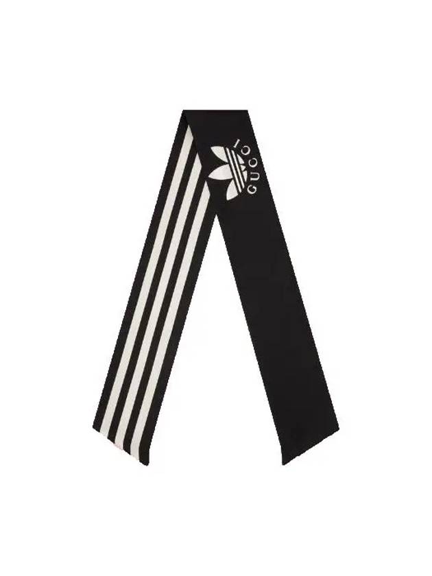 x adidas striped silk neck bow black ivory - GUCCI - BALAAN 3