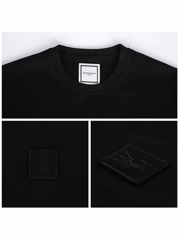 3D Coral Back Logo Short Sleeve T-Shirt Black - WOOYOUNGMI - BALAAN 4