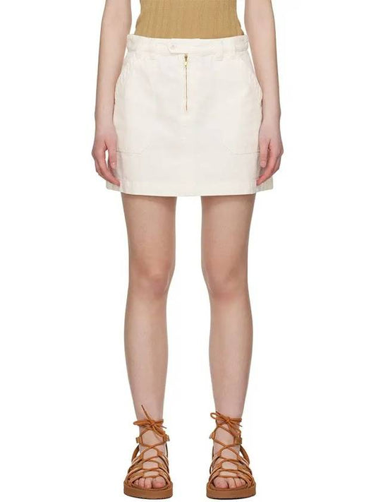 Sarah Short A-line Skirt White - A.P.C. - BALAAN 2