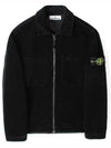 Organic Cotton Corduroy Zip-Up Jacket Black - STONE ISLAND - BALAAN 2