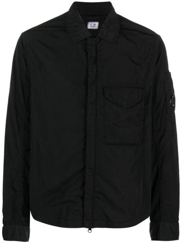 Chrome-R Zip-Up Over Long Sleeve Shirt Black - CP COMPANY - BALAAN 2