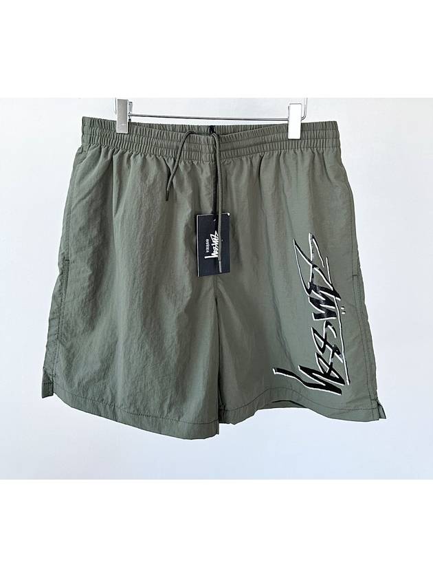 Shadow Script Long Beach Shorts Dusty Green - STUSSY - BALAAN 8