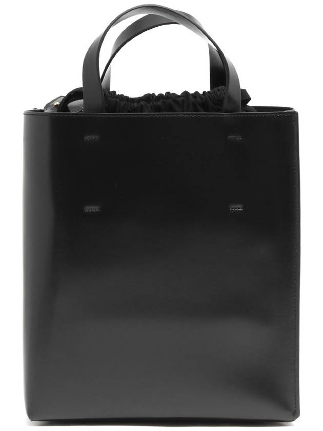 Museo Small Leather Tote Bag Black - MARNI - BALAAN 3