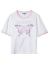 Women's Butterfly Short Sleeve T-Shirt White - GANNI - BALAAN 2