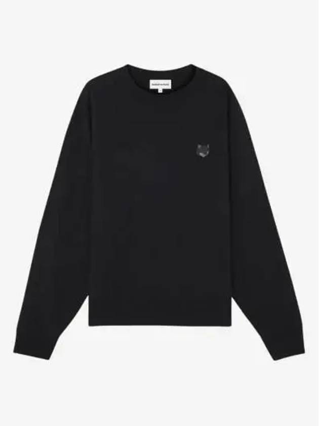 Bold Fox Head Patch Oversized Sweatshirt Black - MAISON KITSUNE - BALAAN 2