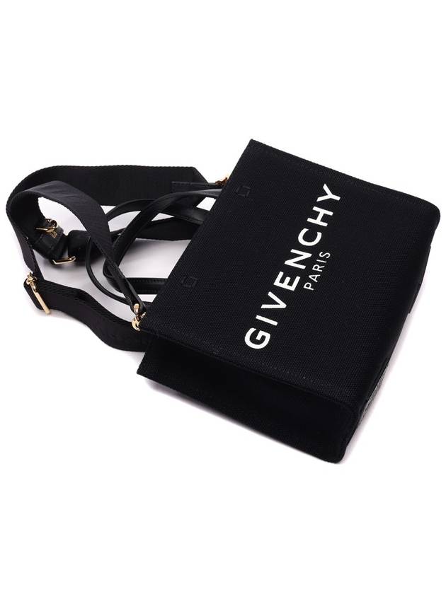 Mini G-Tote Shopping Bag In Canvas Black - GIVENCHY - BALAAN 6