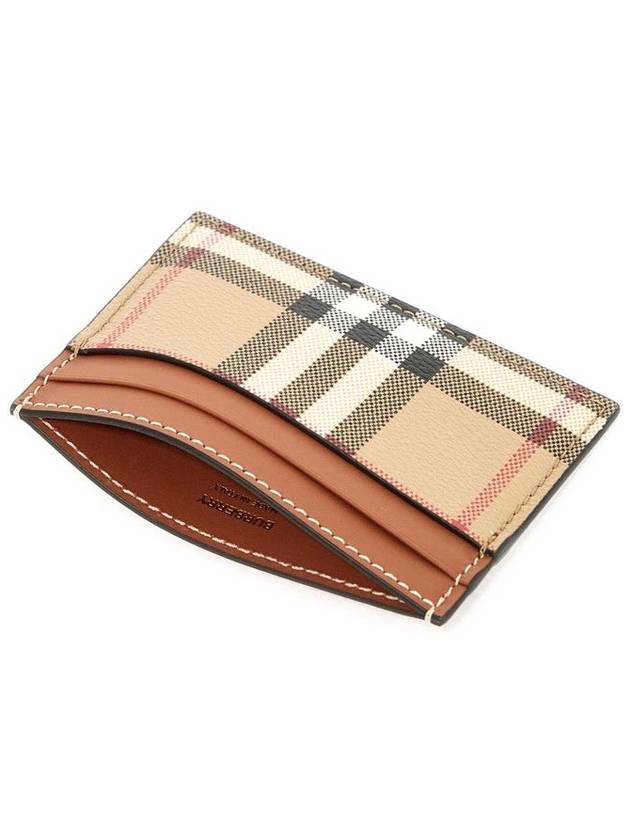 Check Card Wallet Beige - BURBERRY - BALAAN 6