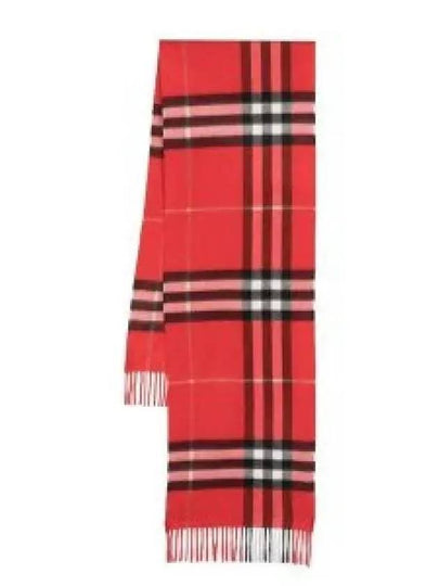 Checked Cashmere Scarf Red - BURBERRY - BALAAN 2