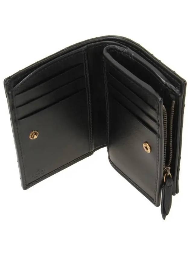 GG Marmont Matelasse Leather Half Wallet Black - GUCCI - BALAAN 5