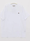 ORB Logo Cotton Short Sleeve T-Shirt White - VIVIENNE WESTWOOD - BALAAN 4