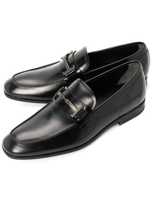 Double T Leather Loafers Black - TOD'S - BALAAN 2