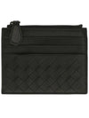 Intrecciato Zipper Card Wallet Black - BOTTEGA VENETA - BALAAN 3