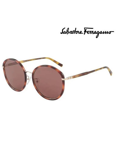 Eyewear Round Sunglasses Brown - SALVATORE FERRAGAMO - BALAAN 1