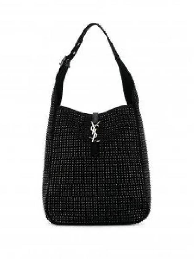 Logo Embellished Medium Shoulder Bag Black - SAINT LAURENT - BALAAN 2