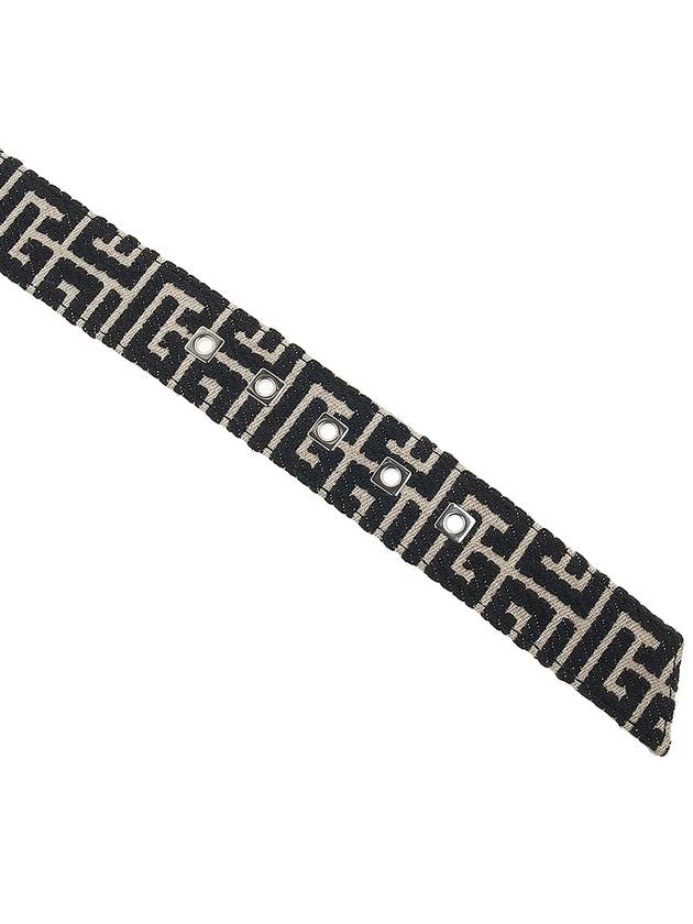 B Buckle Monogram Belt Black - BALMAIN - BALAAN.