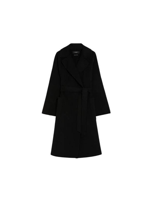 Weekend Robo Wrap Coat Wool Black - MAX MARA - BALAAN 1